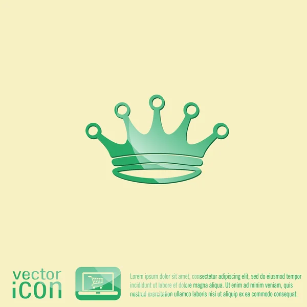 Icono de símbolo corona — Vector de stock