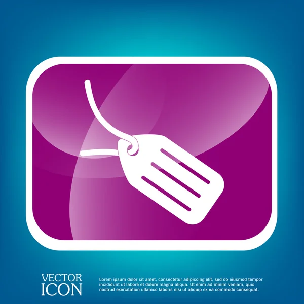 Bouton icône étiquette — Image vectorielle