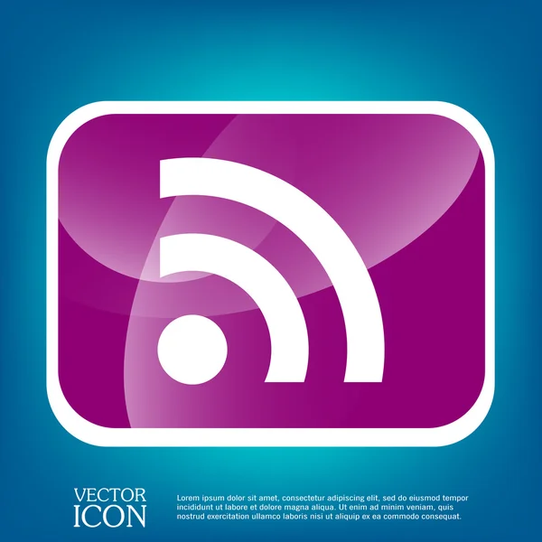 Rss symbol charakter news icon — Stockvektor