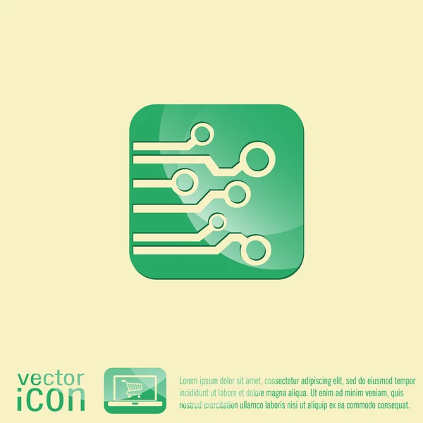 Icône panneau de circuit imprimé — Image vectorielle