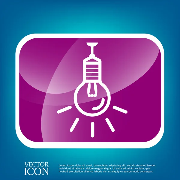 Incandescent lamp icon — Stock Vector