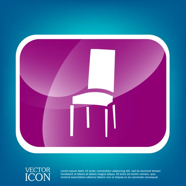 Icono de muebles de silla — Archivo Imágenes Vectoriales