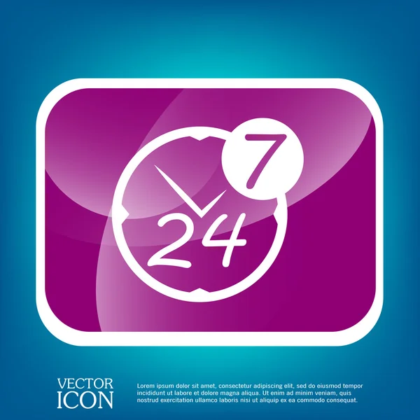 Karaktär 24 7 ikoner — Stock vektor