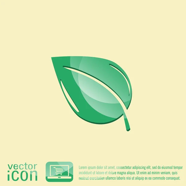 Icono de naturaleza de signo de hoja — Vector de stock