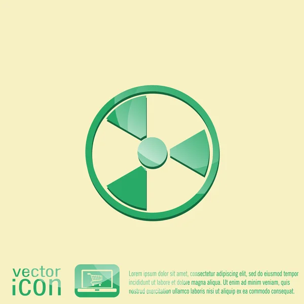 Icono de peligro nuclear — Vector de stock