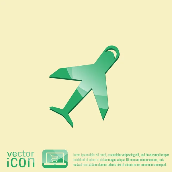 Ícone do símbolo do avião — Vetor de Stock