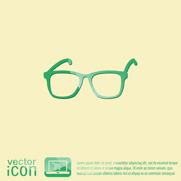 Icono símbolo gafas — Archivo Imágenes Vectoriales
