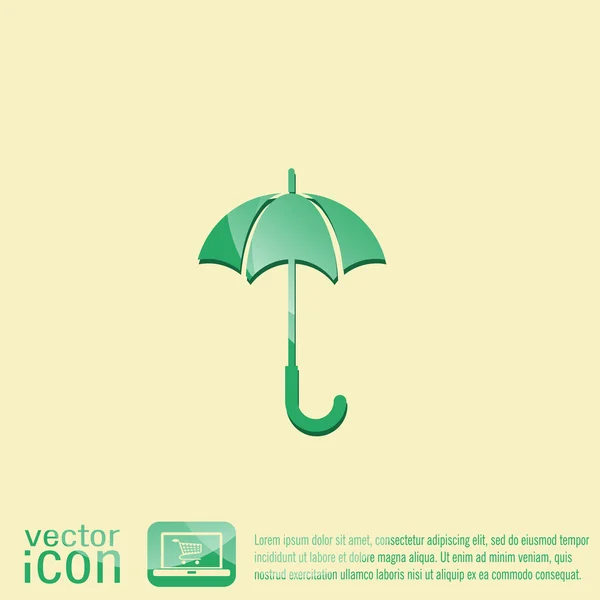 Protección contra el icono del paraguas de lluvia — Archivo Imágenes Vectoriales