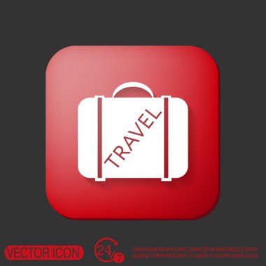 Bavul seyahat için sembolü