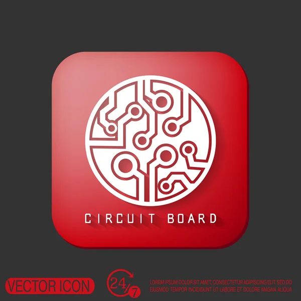 Circuit board sign icon — Stock Vector