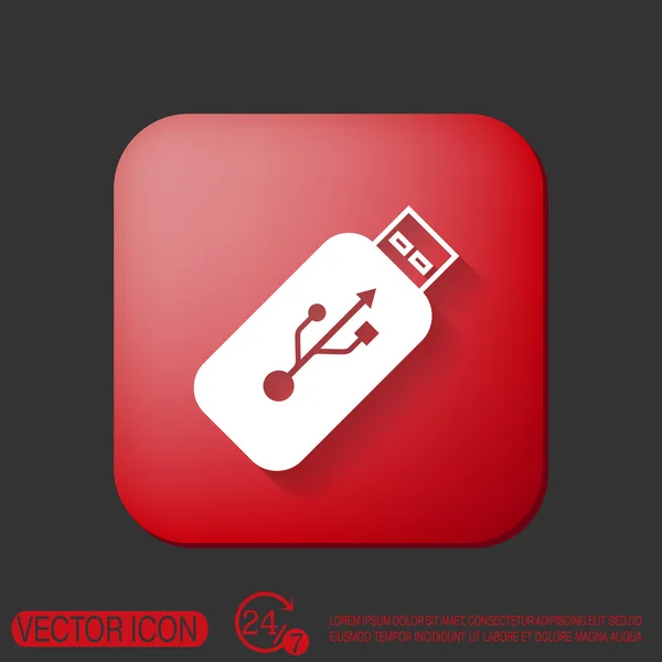 USB-Flash-Icon-Disk — Stockvektor