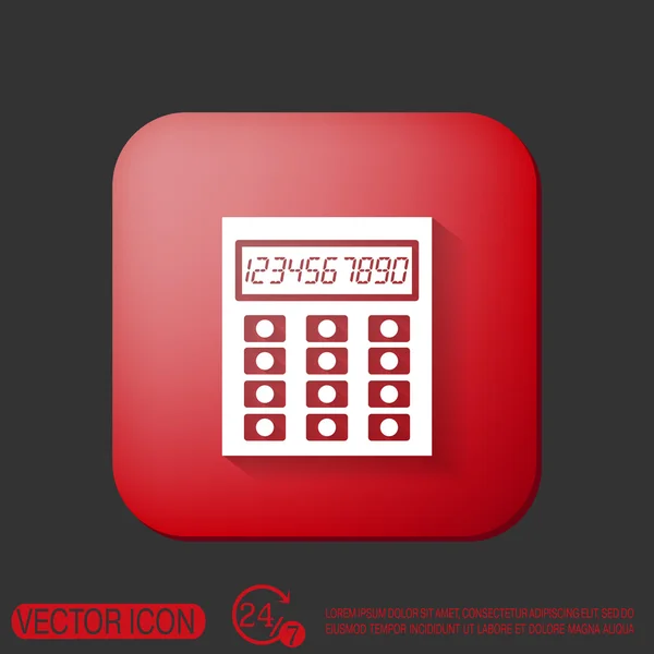 Office teken calculatorpictogram — Stockvector