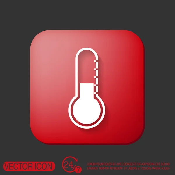 Simbolo temperatura icona termometro — Vettoriale Stock