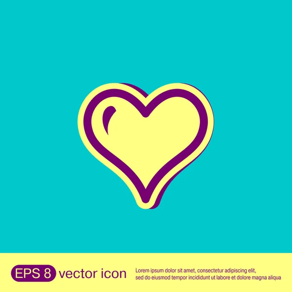 Heart icon sign — Stock Vector