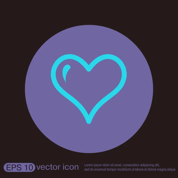 Heart icon sign — Stock Vector