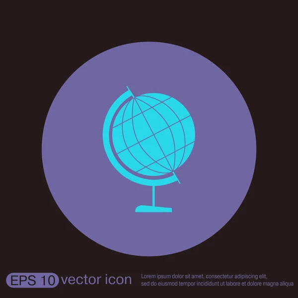 Geografia do ícone do símbolo do globo — Vetor de Stock