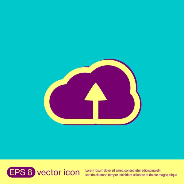 Cloud upload icon — Stock Vector