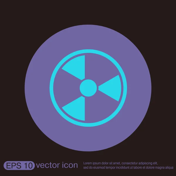 Icono de peligro nuclear — Vector de stock