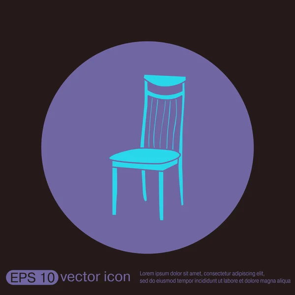Stuhl Symbol Möbel-Ikone — Stockvektor