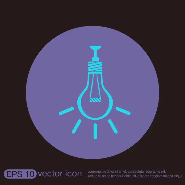 Lightbulb lamp icon — Stock Vector