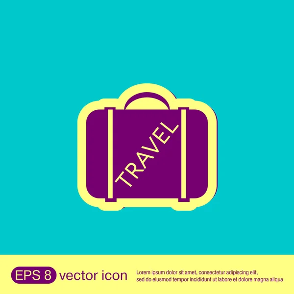 Symbol för resväska för resor — Stock vektor