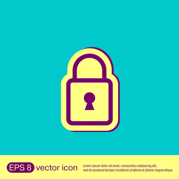 Padlock symbol icon — Stock Vector