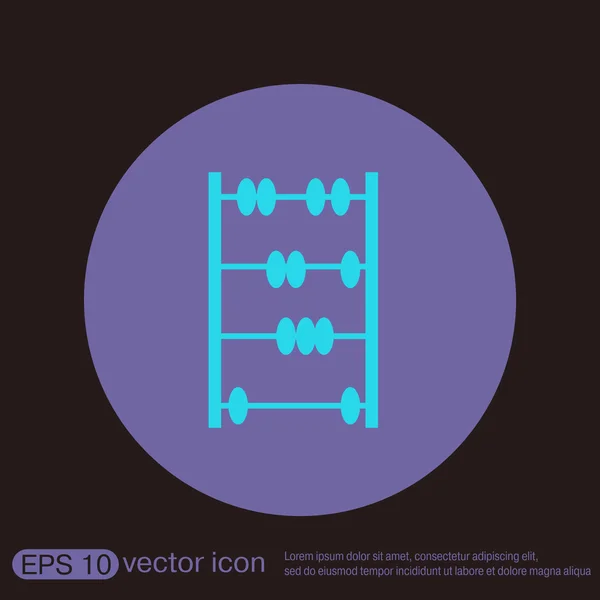 Vieille icône de boulier rétro — Image vectorielle