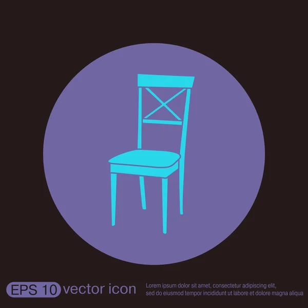 Stuhl Symbol Möbel — Stockvektor