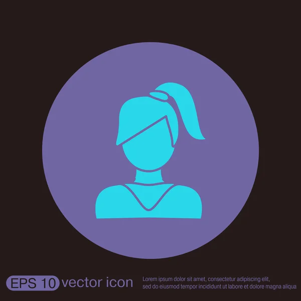 Female avatar icon — Stock Vector