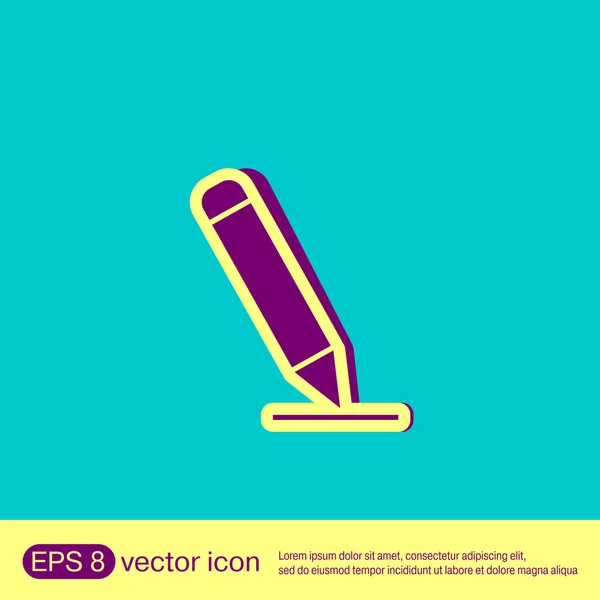 Pen or pencil writing on sheet. — Stock Vector