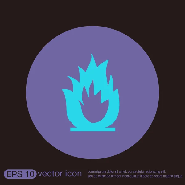 Icono signo de fuego — Vector de stock