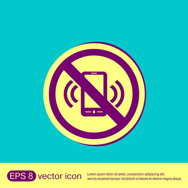 Forbidden to use phone symbol — Stock Vector