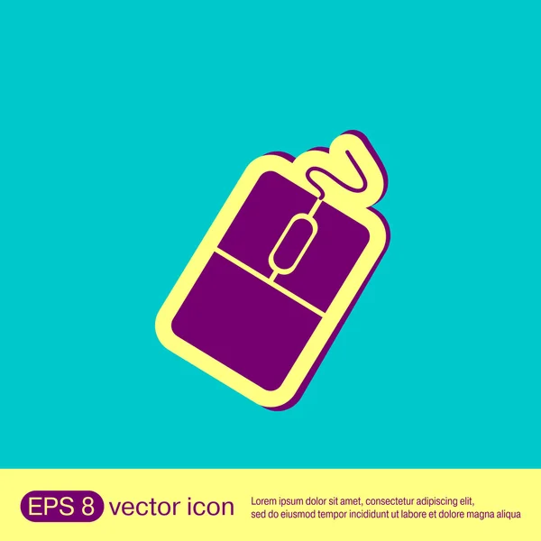 Icono del ratón ordenador — Vector de stock