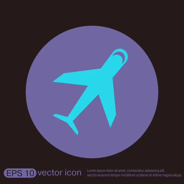 Ícone do símbolo do avião — Vetor de Stock