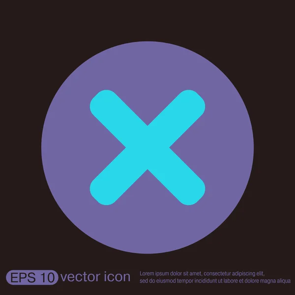 Erase character sign icon — Stock Vector