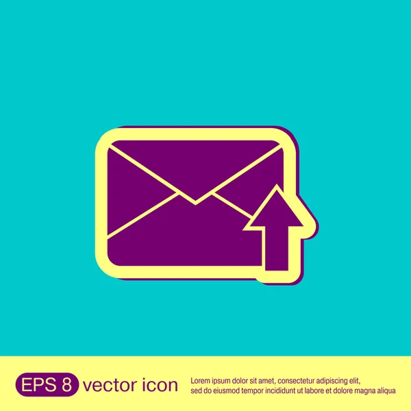 Postal envelop pictogram — Stockvector