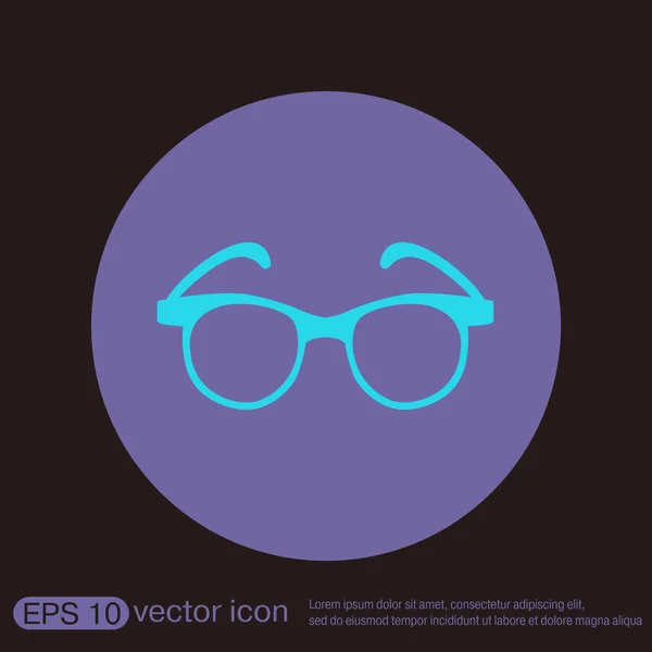 Icono símbolo gafas — Vector de stock