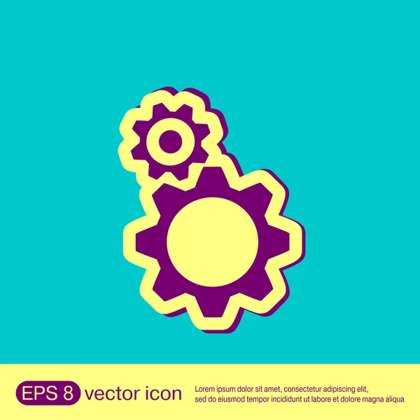 Cogwheel ajuste y reparación icono — Vector de stock