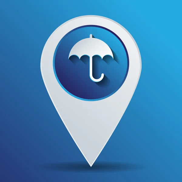 Paraply-ikonen skydd från regnet — Stock vektor