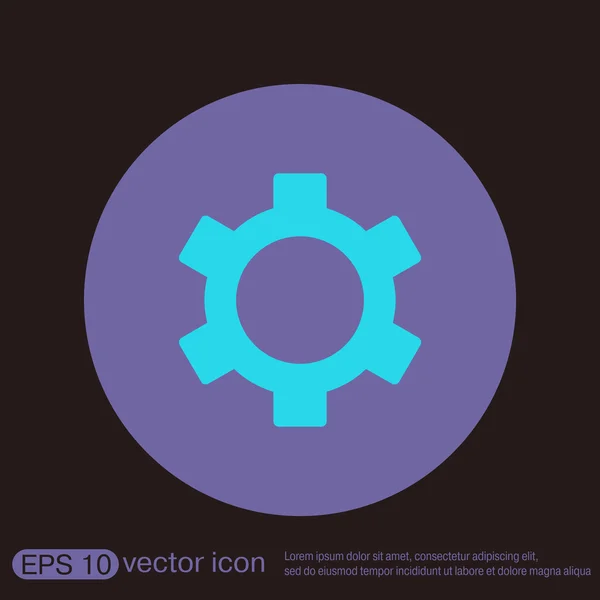 Cogwheel ajuste y reparación icono — Vector de stock
