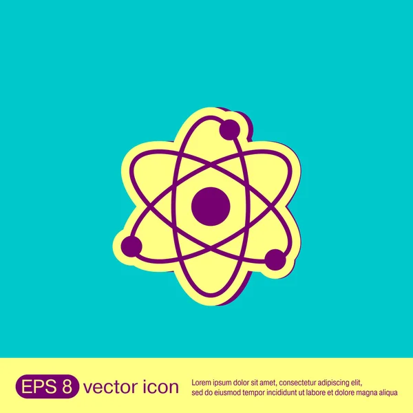 Atom, molecule symbol icon — Stock Vector