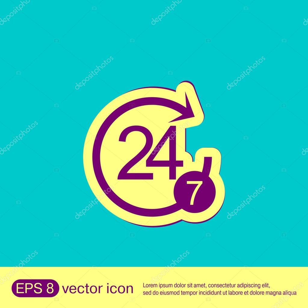 24 7 Zeichen Symbol von ©Little_cuckoo 92939586