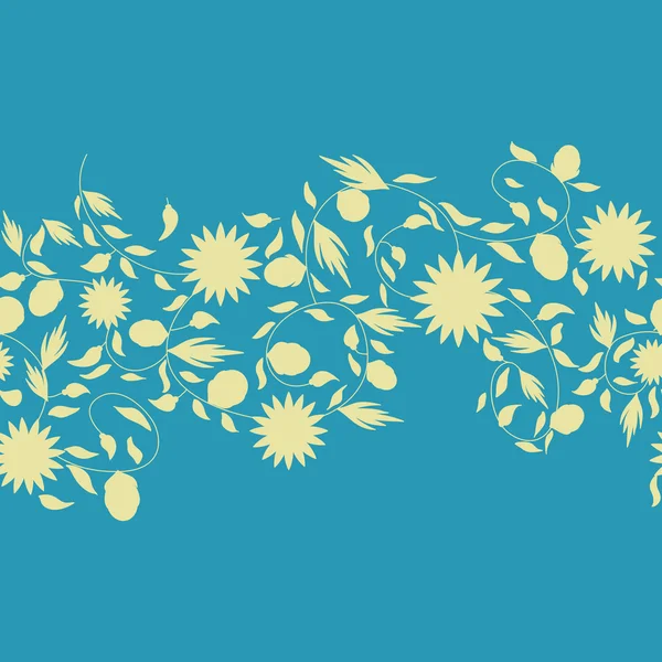 Sunflower seamless background — Stock Vector