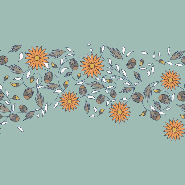 Sunflower seamless background — Stock Vector
