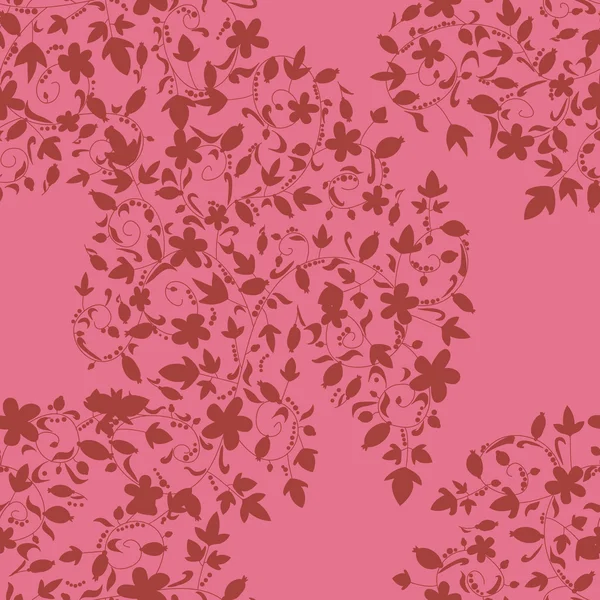Texture florale sans couture avec des baies — Image vectorielle