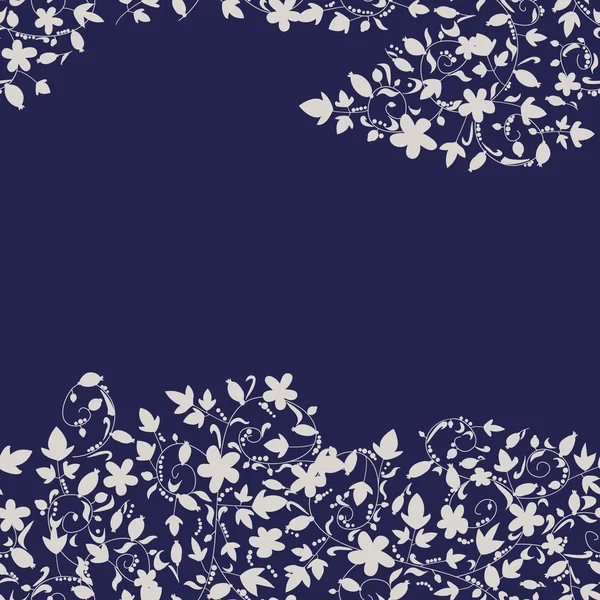 Textura floral sin costuras con bayas — Vector de stock