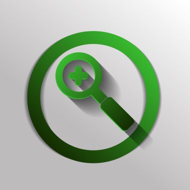 Büyüteç artış simgesi