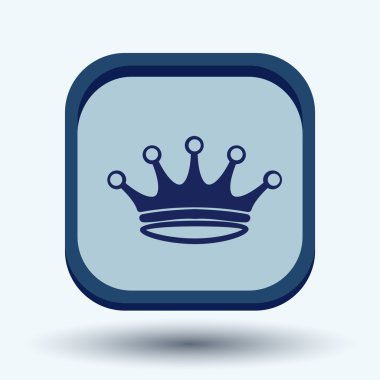 taç simge, düz tasarım