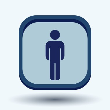 bir adam, düz simgesi silüeti