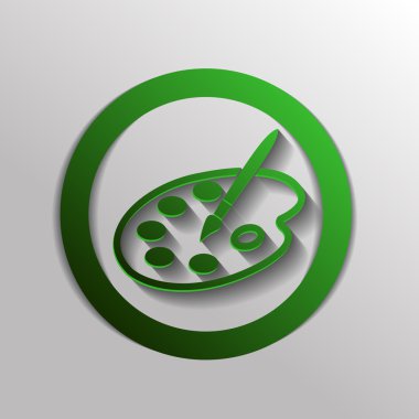 paleti fırça ile. sanat sembol.